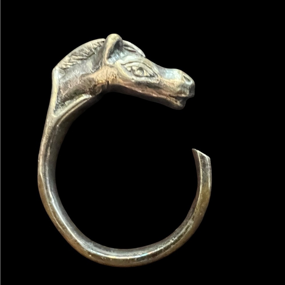 Hermes Silver Cheval Horse Head Ring